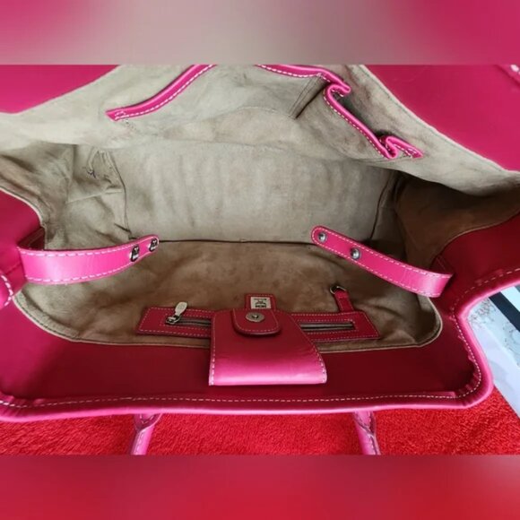 MCM VISETOS Pink & White Satchell EUC Vintage - Picture 3 of 17